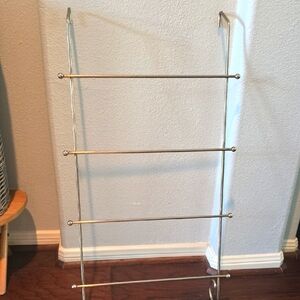 Vintage Brass Metal Towel Rack